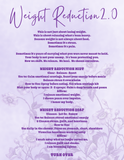 Weight Reduction 2.0 Collection infused Therapeutic Essential Oils, Moon Water & Reiki Blessed