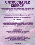 Untouchable Energy Collection infused with Therapeutic Essential Oils, Moon Water & Reiki Blessed