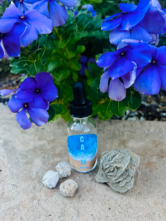 Desert Rose & Calm Oil infused with Clear Quartz, Therapeutic Essential Oils & Reiki blessed by Queen