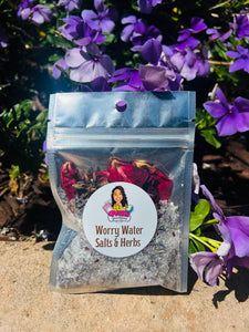 Worry Moon Water Bundle infused with Therapeutic Essential Oils, Herbs, Roses & Reiki blessed by Queen