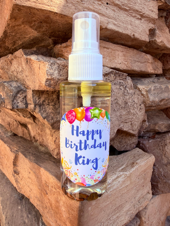Happy Birthday King Money Collection infused with Tiger's Eye Crystals, Therapeutic Essential Oils, Moon Water & Reiki Blessed