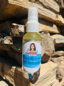 Save Me From Self Destruction Mist infused with crystals, Therapeutic Essential Oils & Reiki blessed - Pick Your Size