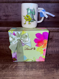 Pixar Monsters Inc. "Scream Team" Mug & Lindt Chocolate Candy Box