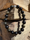 Golden Obsidian Crystal Bracelet Charged Under the 4/4 Portal