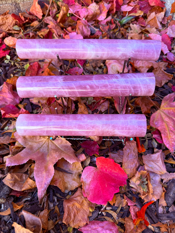 Rose Quartz Bracelet Stand (Triple) From Brazil Reiki Blessed by Queen