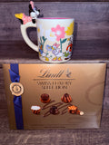 Disney Characters Mug &  Lindt Swiss Luxury Selection Candy Box