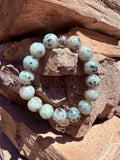Kiwi Jasper (Jumbo Beads) Crystal Bracelet From New Zealand Reiki Blessed by Queen