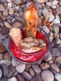 Day of the Dead #4 Crystal Candle Moonlight Reiki Blessed by Queen