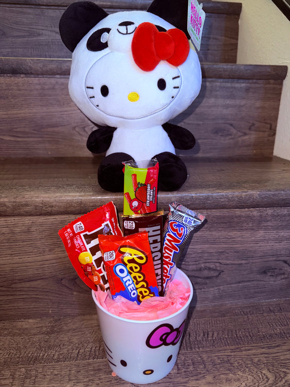 Sanrio Hello Kitty Panda, Hello Kitty Container & Candy Bundle