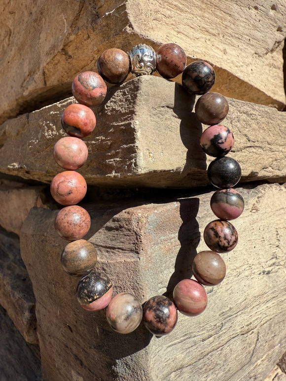 Rhodonite Crystal Bracelet Charged Under the 4/4 Portal
