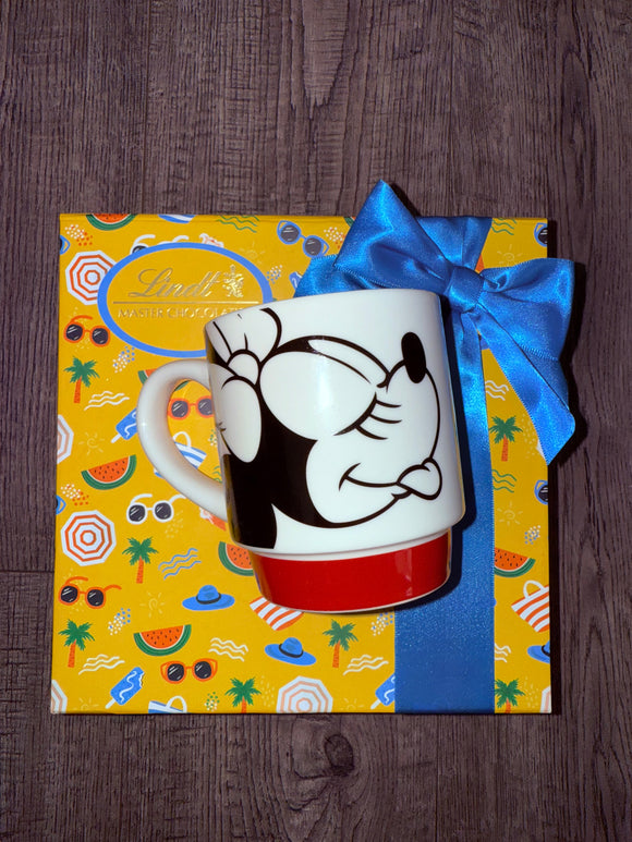 Lindt Chocolate Candy Box & Minnie Mouse Mug Bundle