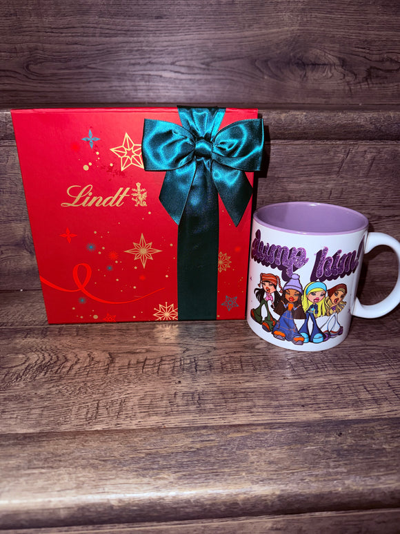 Bratz Dump Him Glitter Mug & Lindt Master Chocolatier Candy Box
