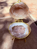 Pink Amethyst Druzy Geode Jewelry Box From Argentina Moonlight Reiki Blessed by Queen