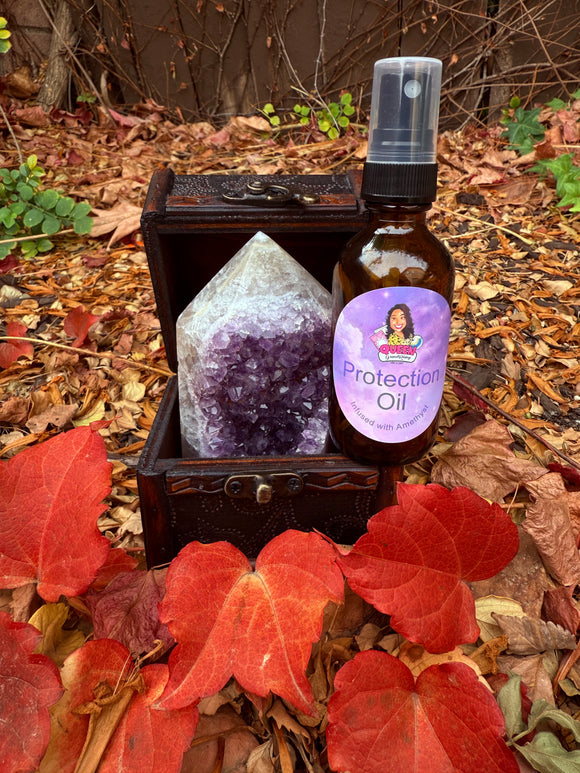 Amethyst Tower & Protection Oil Treasure Box  - Only 1 Available