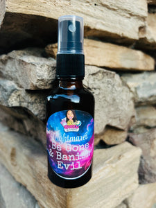 Nightmares Be Gone & Banish Evil Oil infused with Amethyst, Therapeutic Essential Oils & Reiki blessed by Queen