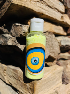 Yellow Evil Eye Powder infused with Therapeutic Essential Oils & Reiki blessed by Queen