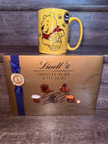 Winnie The Pooh "I Work Hard For The Honey" Mug & Lindt Swiss Luxury Selection Candy Box