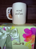 Pixar Inside Out "Mixed Emotions" Mug & Lindt Chocolate Candy Box