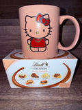 Hello Kitty Mug (Double-Sided) & Lindt Creation Petits Desserts Box Bundle