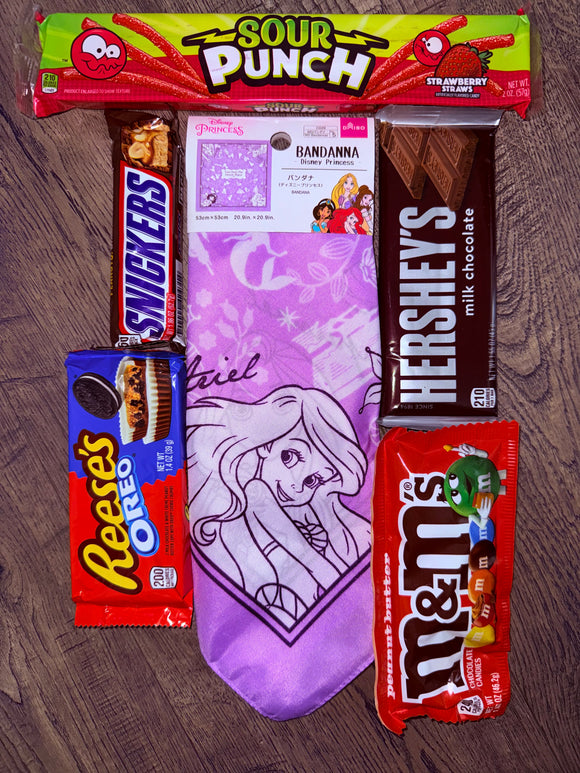 Disney Princess Ariel Bandanna #2 & Candy Bundle