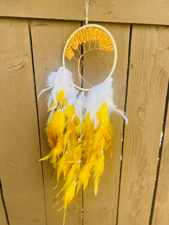 Citrine Dream Catcher Reiki blessed by Queen - Only 1 Available