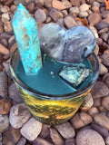 Abundance Is Mine Crystal Candle Moonlight Reiki Blessed by Queen