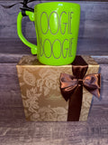 Nightmare Before Christmas OOGIE BOOGIE Green Mug & LINDOR Chocolate Truffles 50-pc Gold Gift Box