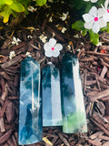 Feather Fluorite "Healing, Mental Clarity & Chakra Balancing" Crystal Towers From Brazil - Only 3 Available