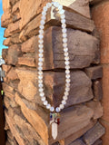 Selenite & Clear Quartz Necklace - Only 1 Available