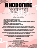 Rhodonite Crystal Bracelet Charged Under the 4/4 Portal