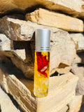 Rose Oil - On The Go! infused with Rose Quartz crystals and Roses