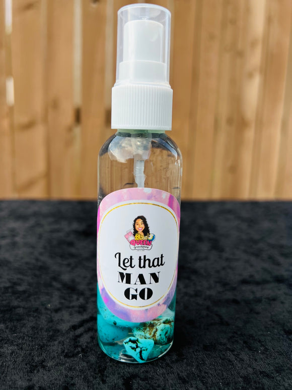 Let That MAN GO Mist - On The Go! infused with Turquoise, Therapeutic Essential Oils, Moon Water & Reiki blessed