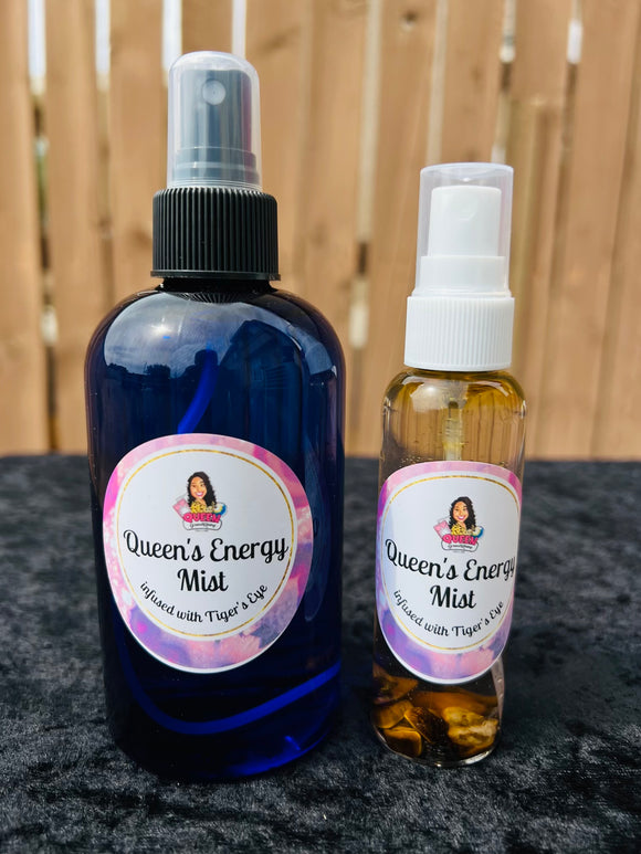 Queen’s Energy Mist infused with Tiger's Eye, Therapeutic Essential Oils, Moon Water & Reiki blessed