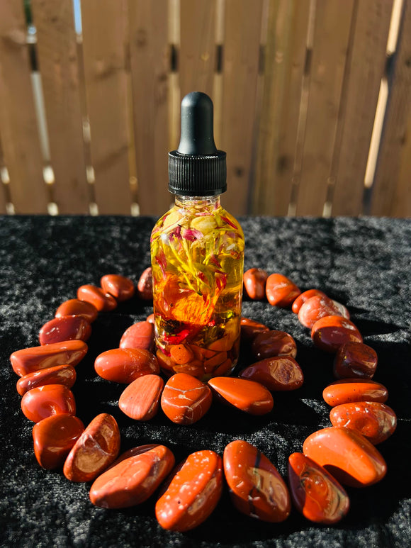 Obsession 3.0 infused with Carnelian + Red Jasper + Rose + Lily + Honeysuckle + Dianthus + Jasmine + Globe Amaranth + Forget Me Not + Chrysanthemum